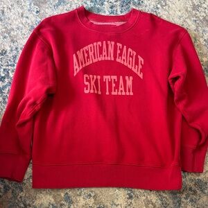 American Eagle Outfitters Red Knit Collar